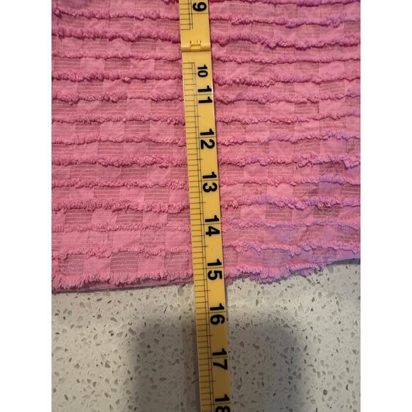 Lost Wander Paloma Pink Textured Puff Sleeve Top & Mini Skirt Set Small Brunch - Picture 11 of 13